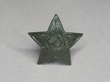 Soviet Large Green Painted Hat Stars