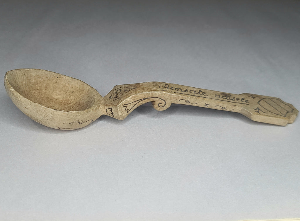 Original Estonian 1941 Prisoner of War Carved Wooden Spoon