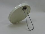 Original German Foldable Round Shaving Mirror, White Celluloid