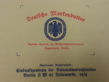 Original German Butter Ration Wrapper / Packaging