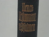 1933 German New Testament Protestant Bible with Psalms (1937 Inscription)