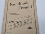 Original German Rundfunk-Freund Radio Booklet