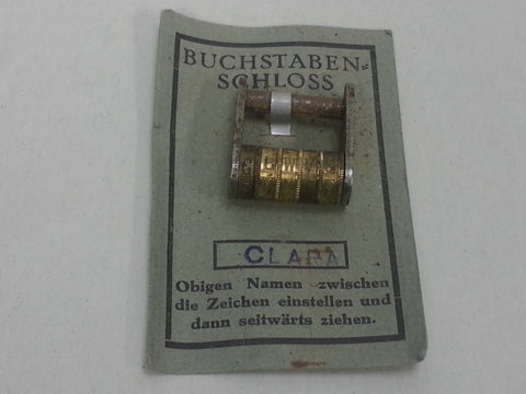 Original WWII German Word Combination Lock