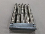 Stripper Clip of Dummy 7.62 x .54 Mosin Nagant Rifle Ammo, 1943