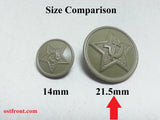 Repro Soviet Large 21.5mm Buttons - Painted Green