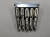 Stripper Clip of Dummy 7.62 x .54 Mosin Nagant Rifle Ammo, 1944